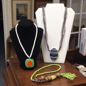 Necklaces - SALE - glass, Sterling, Japan